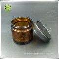 Luxury black glass jar 60g 50ml frosted jars copper lid black for cosmetic